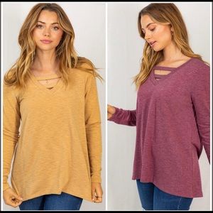 Color Me Fall Top - Burgundy Color